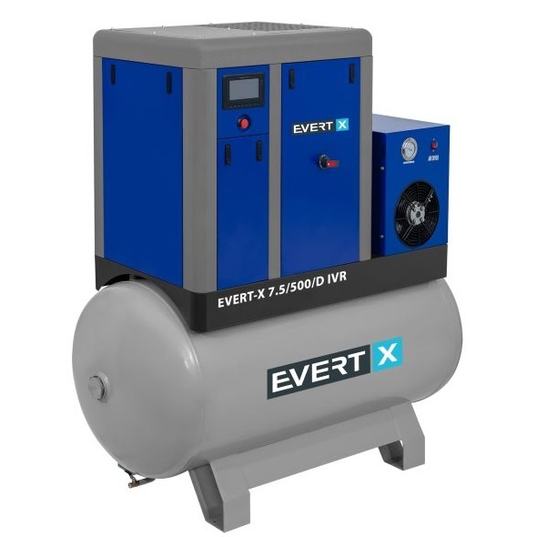 Compresor Aer Evert 500L, 400V, 7.5kW EVERT-X7,5/500/D IVR